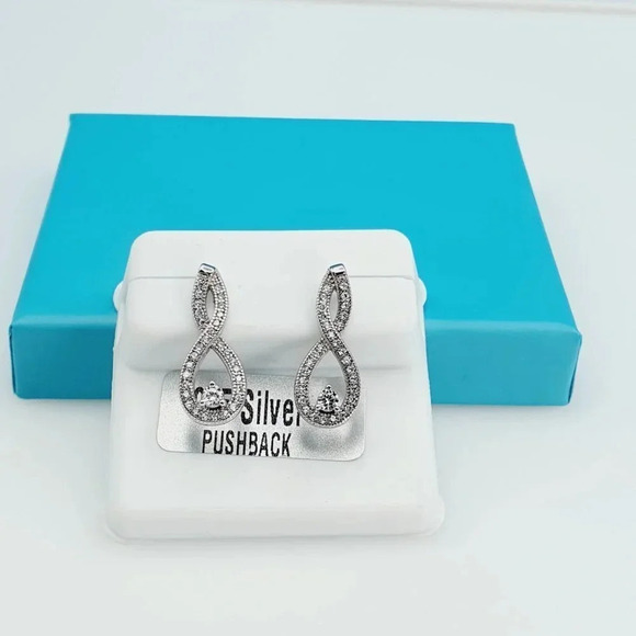 "925 Sterling Silver CZ Beautiful Earrings for Women, 1USPAR4225 - Picture 6 of 11